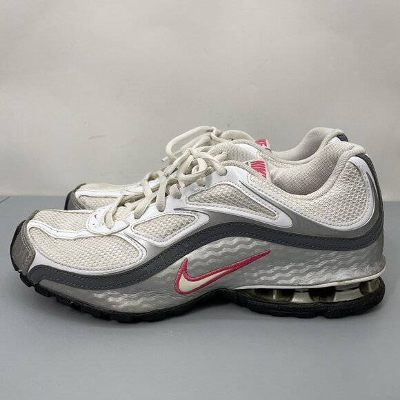 Nike Reax Run 5 Sneakers Shoes Running Training Athletic Silver White Womens 8 - Picture 6 of 14